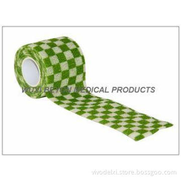 Elasticated Green Check Custom Printed Bandages For Human V